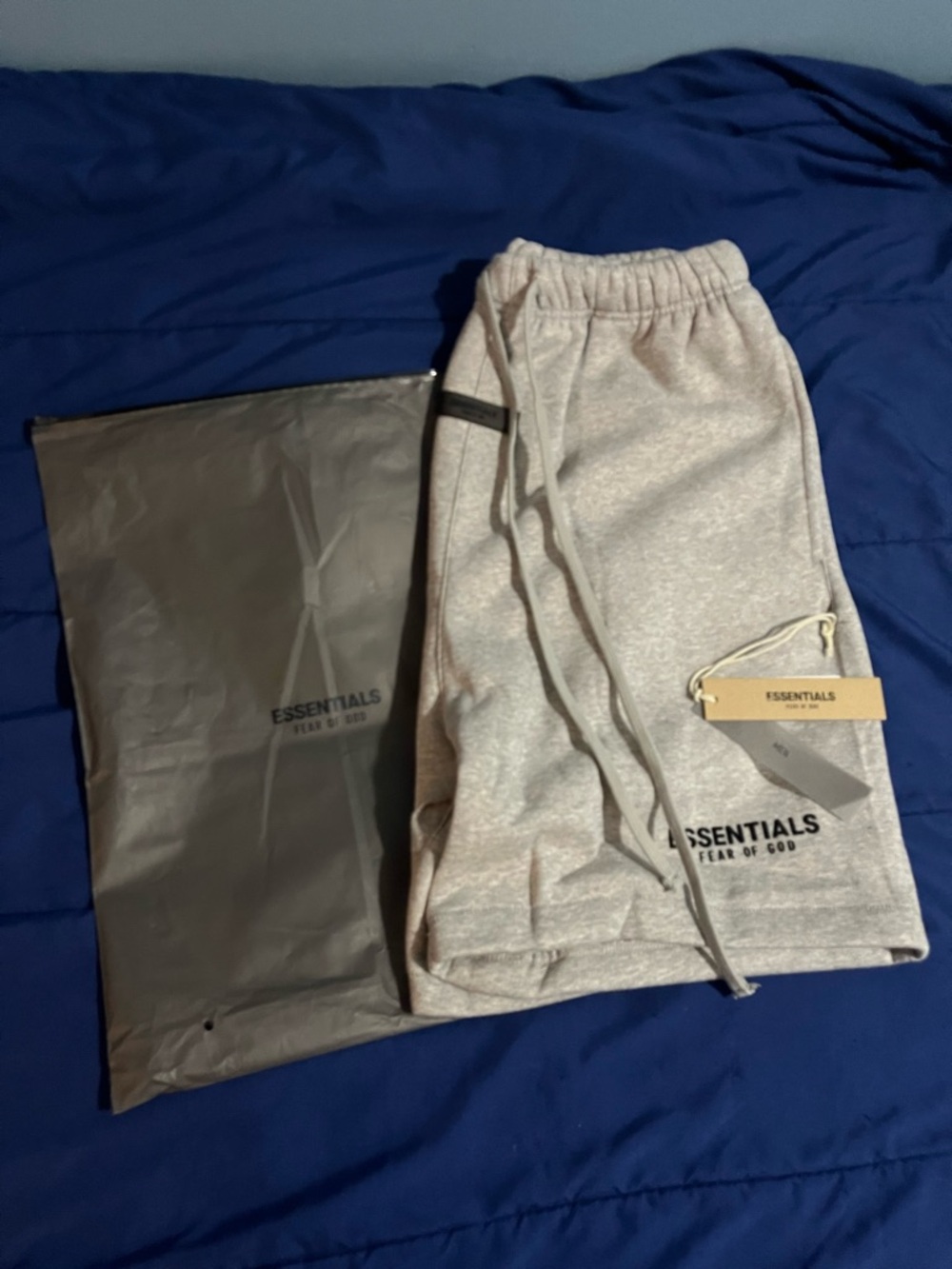 Essentials Kids Light Gray Sweat Shorts with Drawstring